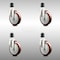 Service Caster 5 Inch 316SS Maroon Polyurethane Swivel 1-3/4 Inch Expanding Stem Caster Set SCC SCC-SS316EX20S514-PPUB-MRN-134-4 - alternate 1